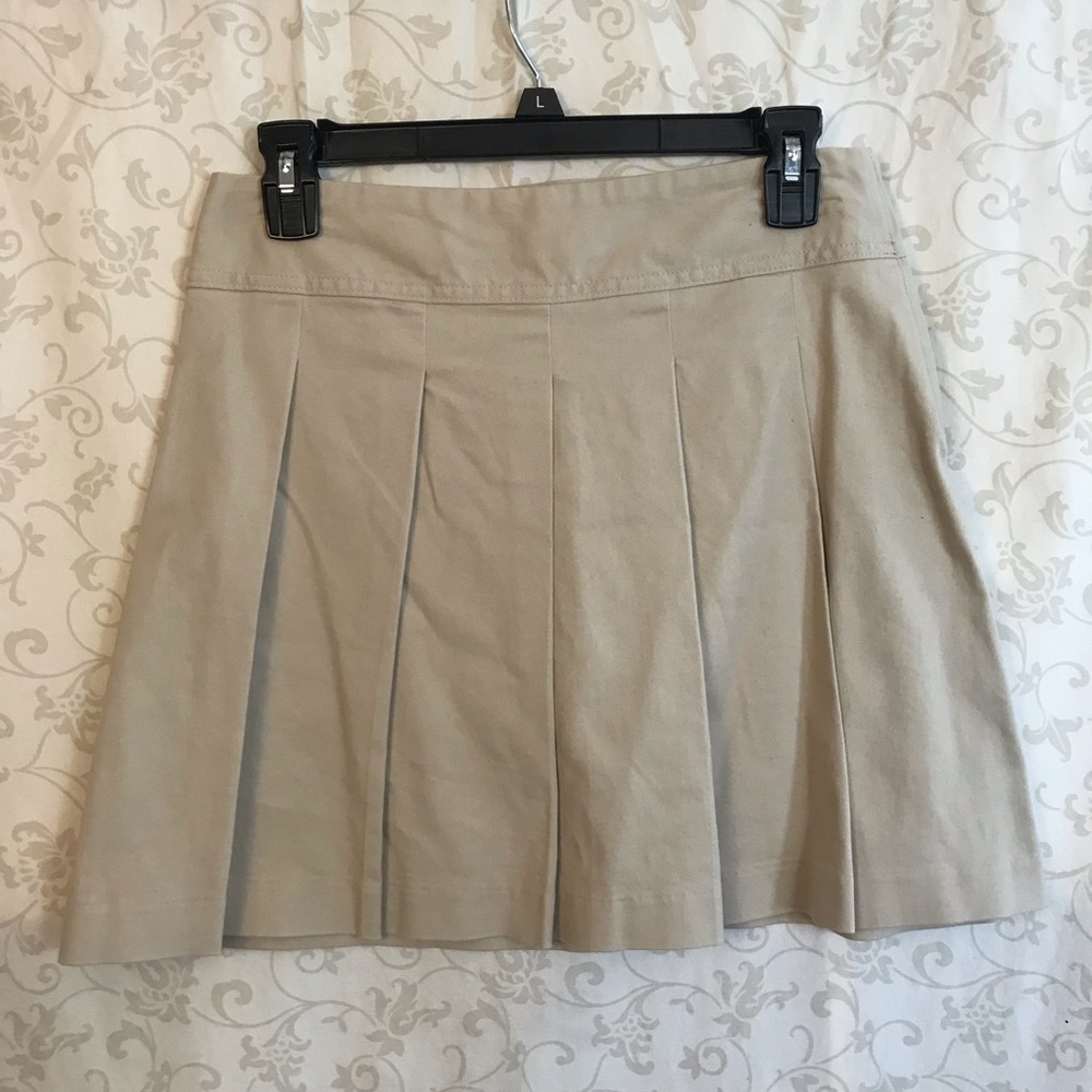 The Children's Place Big Girls Khaki Pleated Skort Size 14